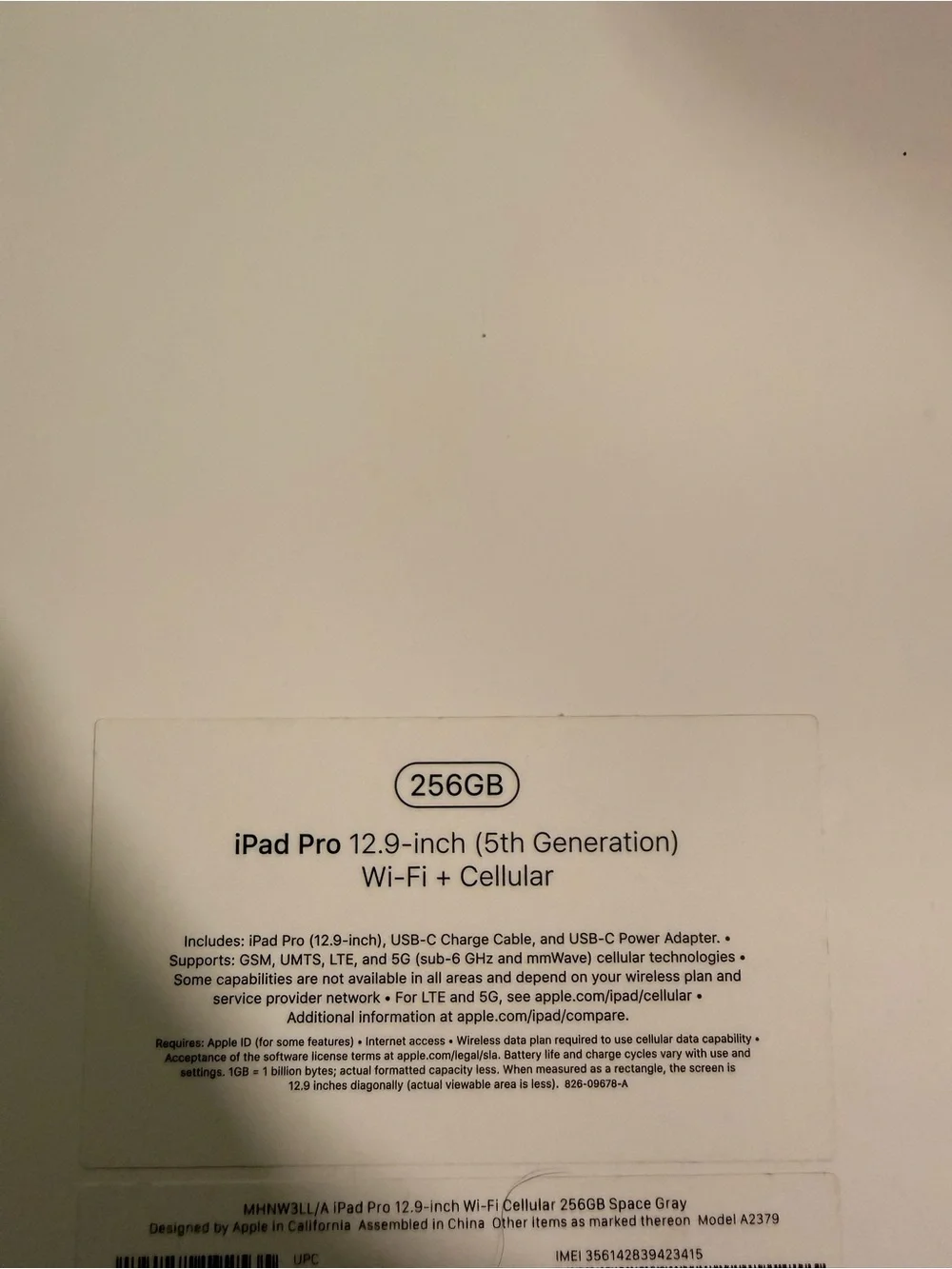 Apple iPad Pro 12.9-inch (5th Gen) Wi‑Fi + Cellular - Space Gray